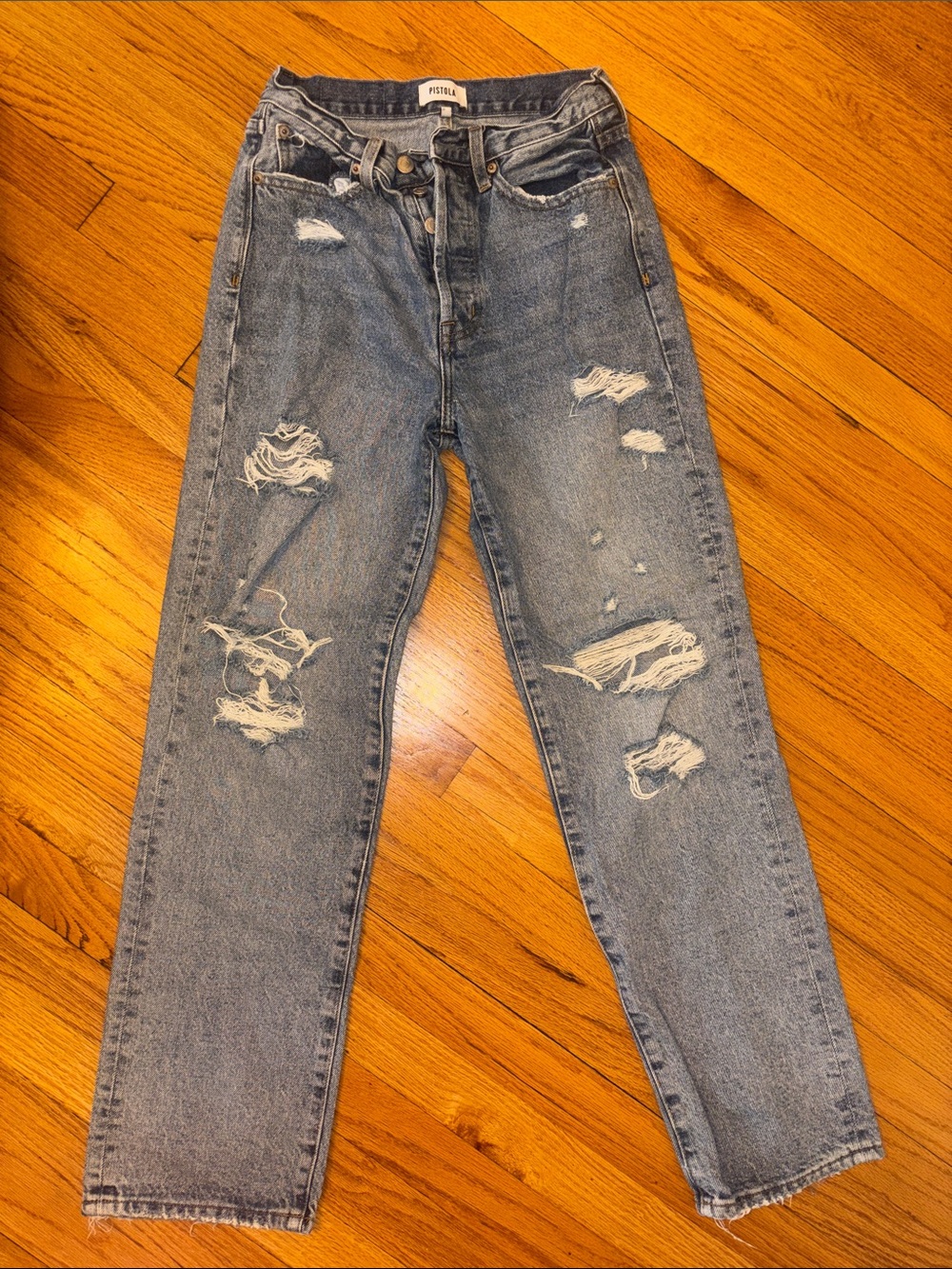 Pistola High Rise Distressed Jeans